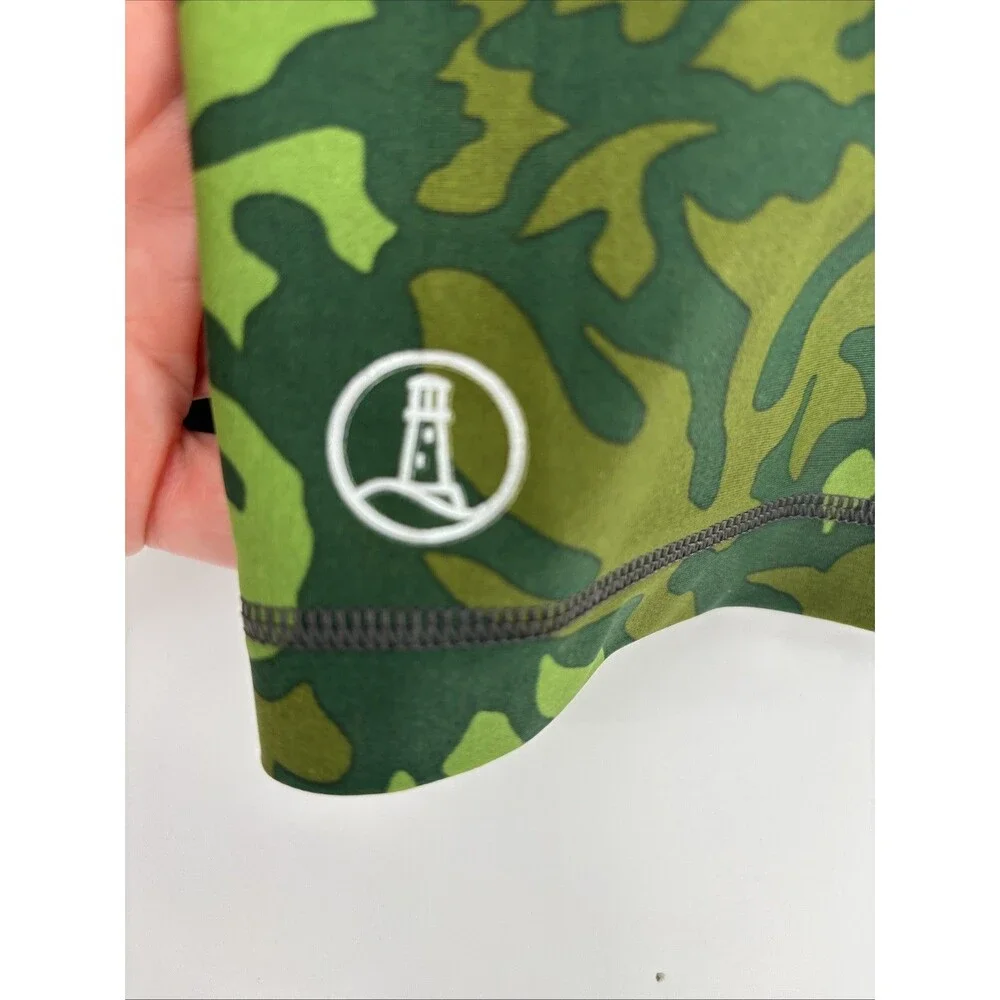 Lands End Men’s 1/4 Zip Rash Guard Shirt M Camo Print